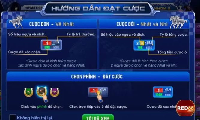 Hướng dẫn cách đặt cược đua ngựa 3d Red88 vô cùng nhanh chóng dễ hiểu