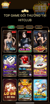 Tải app Hit Club trên điện thoại để trải nghiệm top game đổi thưởng