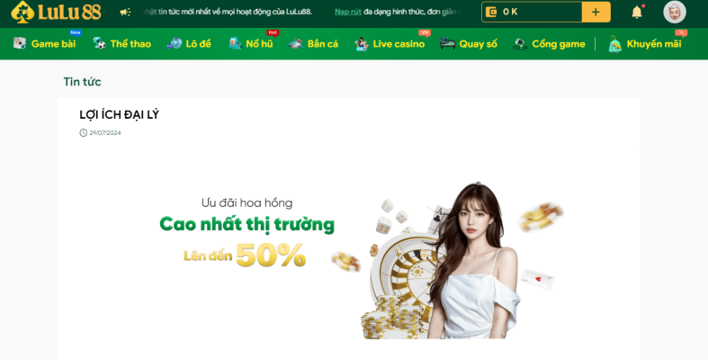 Lulu88 có chương trình hợp tác đại lý hấp dẫn 