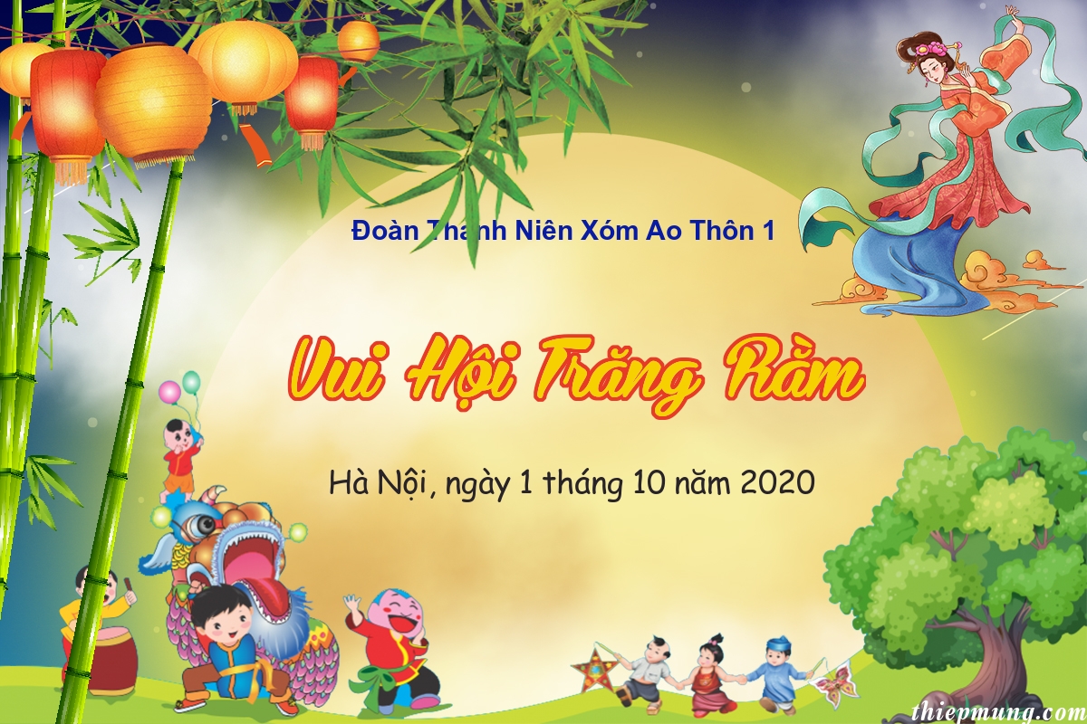 Tạo backdrop tết trung thu 2022 đẹp ấn tượng