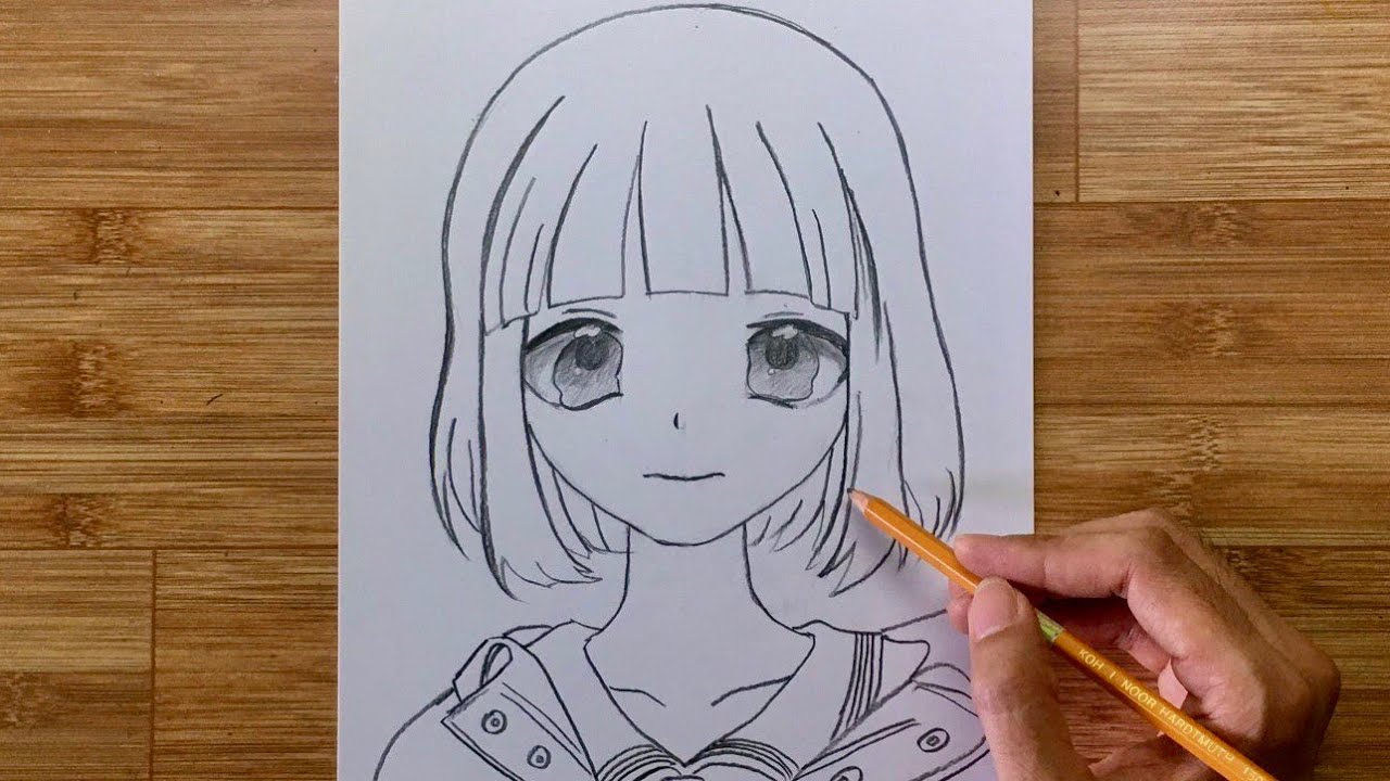 How to draw simple anime girl #74 | Drawing cartoon characters | Art